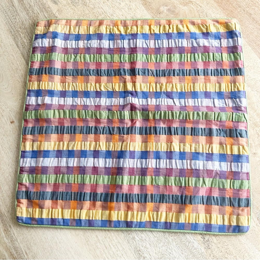 Striped Multicolor Cotton Pillowcase